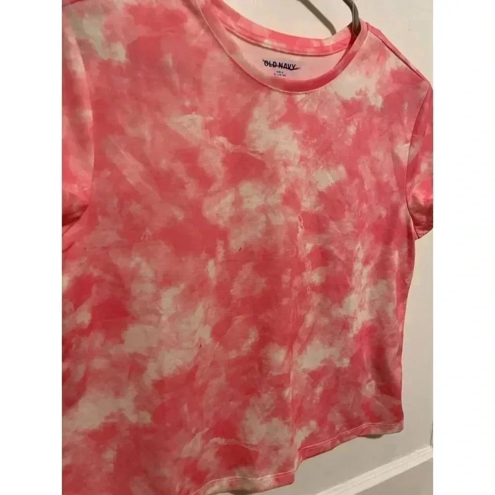 Old Navy Girls Size XL 14-16 Pink Tie-Dye T-Shirt